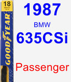 Passenger Wiper Blade for 1987 BMW 635CSi - Premium
