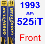 Front Wiper Blade Pack for 1993 BMW 525iT - Premium