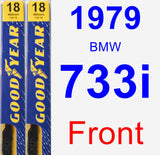 Front Wiper Blade Pack for 1979 BMW 733i - Premium