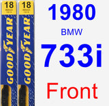 Front Wiper Blade Pack for 1980 BMW 733i - Premium