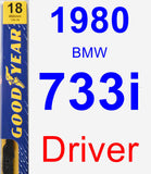 Driver Wiper Blade for 1980 BMW 733i - Premium