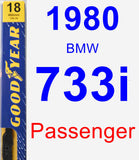 Passenger Wiper Blade for 1980 BMW 733i - Premium