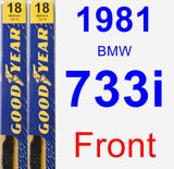 Front Wiper Blade Pack for 1981 BMW 733i - Premium
