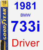 Driver Wiper Blade for 1981 BMW 733i - Premium