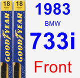 Front Wiper Blade Pack for 1983 BMW 733i - Premium