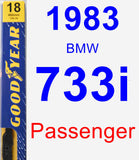 Passenger Wiper Blade for 1983 BMW 733i - Premium