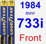 Front Wiper Blade Pack for 1984 BMW 733i - Premium
