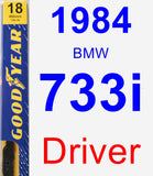 Driver Wiper Blade for 1984 BMW 733i - Premium