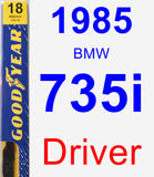 Driver Wiper Blade for 1985 BMW 735i - Premium