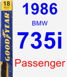 Passenger Wiper Blade for 1986 BMW 735i - Premium