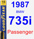 Passenger Wiper Blade for 1987 BMW 735i - Premium