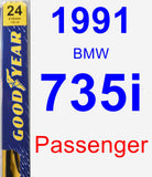 Passenger Wiper Blade for 1991 BMW 735i - Premium