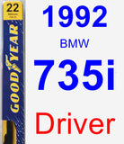 Driver Wiper Blade for 1992 BMW 735i - Premium