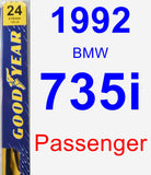 Passenger Wiper Blade for 1992 BMW 735i - Premium