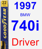 Driver Wiper Blade for 1997 BMW 740i - Premium