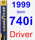 Driver Wiper Blade for 1999 BMW 740i - Premium