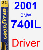 Driver Wiper Blade for 2001 BMW 740iL - Premium