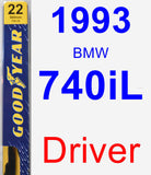 Driver Wiper Blade for 1993 BMW 740iL - Premium