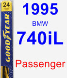 Passenger Wiper Blade for 1995 BMW 740iL - Premium