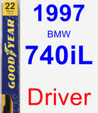 Driver Wiper Blade for 1997 BMW 740iL - Premium