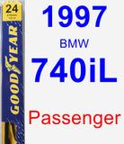 Passenger Wiper Blade for 1997 BMW 740iL - Premium