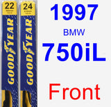 Front Wiper Blade Pack for 1997 BMW 750iL - Premium