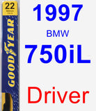 Driver Wiper Blade for 1997 BMW 750iL - Premium
