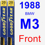 Front Wiper Blade Pack for 1988 BMW M3 - Premium