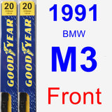 Front Wiper Blade Pack for 1991 BMW M3 - Premium