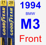 Front Wiper Blade Pack for 1994 BMW M3 - Premium