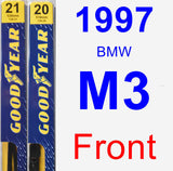Front Wiper Blade Pack for 1997 BMW M3 - Premium