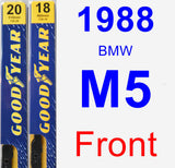 Front Wiper Blade Pack for 1988 BMW M5 - Premium