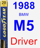 Driver Wiper Blade for 1988 BMW M5 - Premium