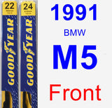 Front Wiper Blade Pack for 1991 BMW M5 - Premium
