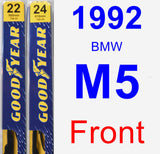 Front Wiper Blade Pack for 1992 BMW M5 - Premium