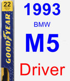 Driver Wiper Blade for 1993 BMW M5 - Premium