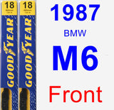 Front Wiper Blade Pack for 1987 BMW M6 - Premium