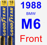 Front Wiper Blade Pack for 1988 BMW M6 - Premium