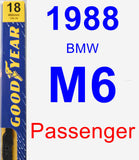 Passenger Wiper Blade for 1988 BMW M6 - Premium