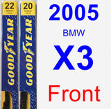 Front Wiper Blade Pack for 2005 BMW X3 - Premium