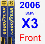 Front Wiper Blade Pack for 2006 BMW X3 - Premium