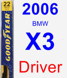 Driver Wiper Blade for 2006 BMW X3 - Premium
