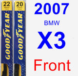 Front Wiper Blade Pack for 2007 BMW X3 - Premium