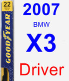 Driver Wiper Blade for 2007 BMW X3 - Premium