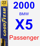 Passenger Wiper Blade for 2000 BMW X5 - Premium