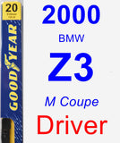 Driver Wiper Blade for 2000 BMW Z3 - Premium