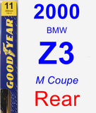 Rear Wiper Blade for 2000 BMW Z3 - Premium