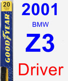 Driver Wiper Blade for 2001 BMW Z3 - Premium