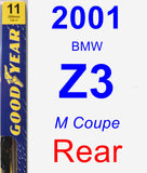 Rear Wiper Blade for 2001 BMW Z3 - Premium