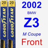 Front Wiper Blade Pack for 2002 BMW Z3 - Premium
